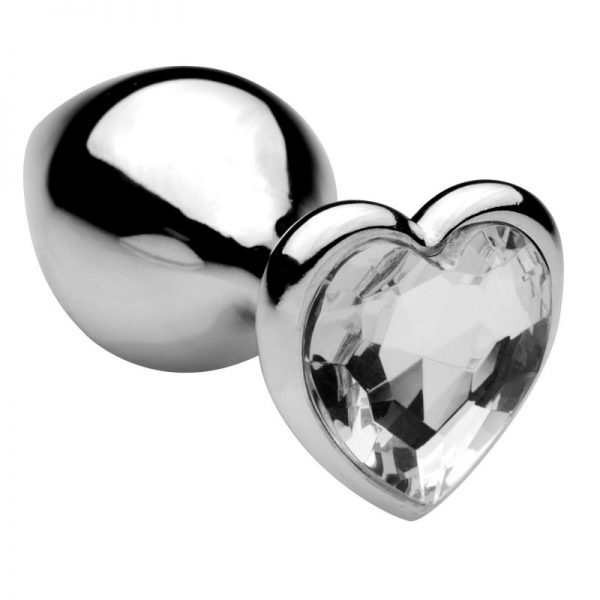 Plug heart clear large