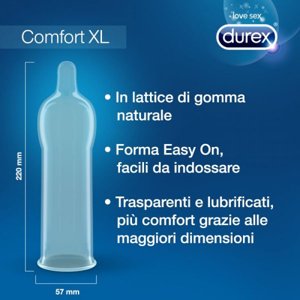 Profilattici durex comfort xl 12 PZ - immagine 2