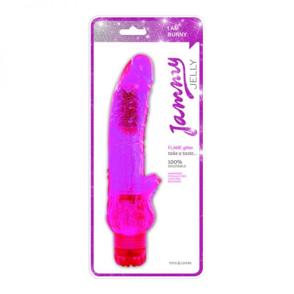 Vibratore jammy jelly flame glitter pink - immagine 2