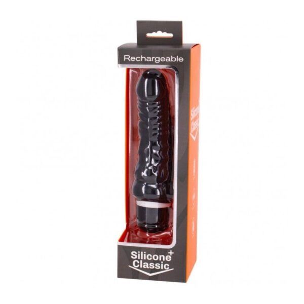 Vibratore realistico Classic Silicone Plus Nero 18 cm - immagine 2