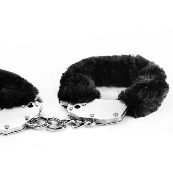 Fetish Pleasure Fluffy Handcuffs Black - immagine 3