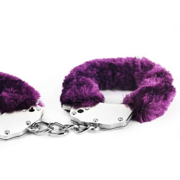 Fetish Pleasure Fluffy Handcuffs Purple - immagine 4