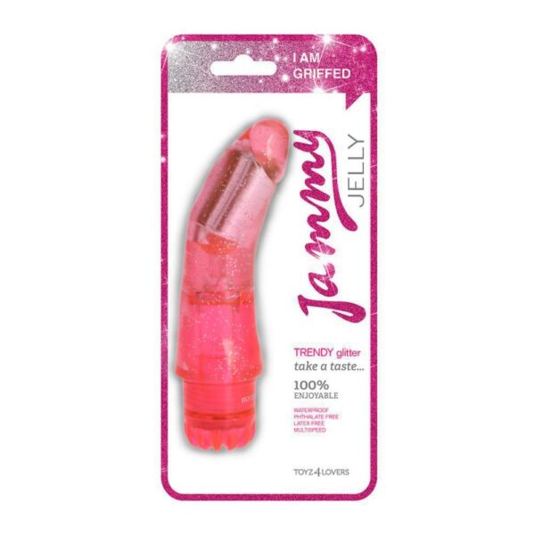 Vibratore jammy jelly trendy glitter pink - immagine 3