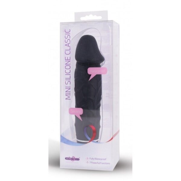 Mini Vibratore realistico Silicone Classic Nero 15 cm - immagine 2