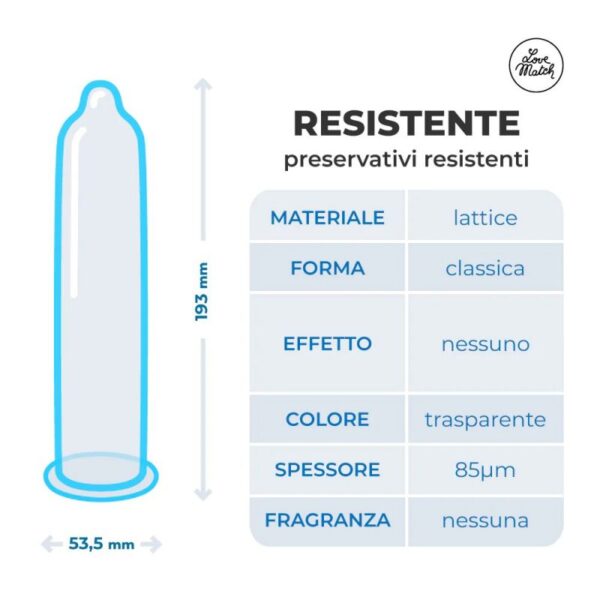 Profilattici love match resistente 144 pezzi - immagine 2