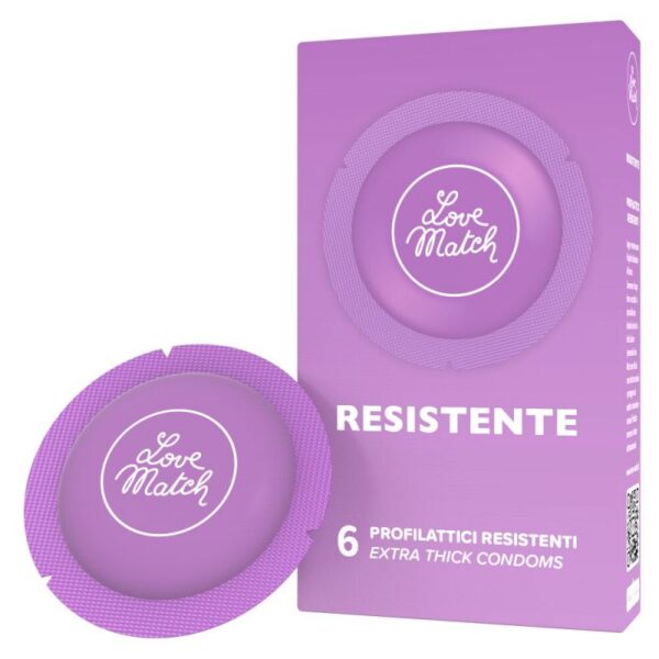 Profilattici love match resistenti 6 pezzi